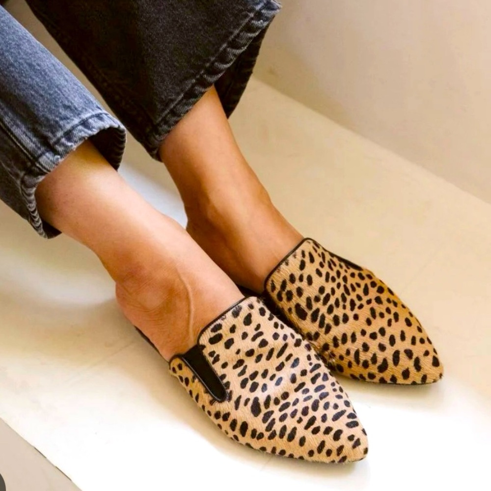 Jenni Kayne pony hair and suede mules, EU size 37 (US 6.5)
